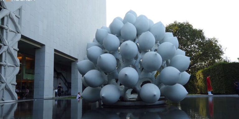 Modern white sculpture at MoCA Bangkok, Thailand